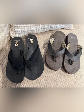 Sanük & SO Goods For Life Flip Flops Lot Women’s Size 9 Comfort Sandals
